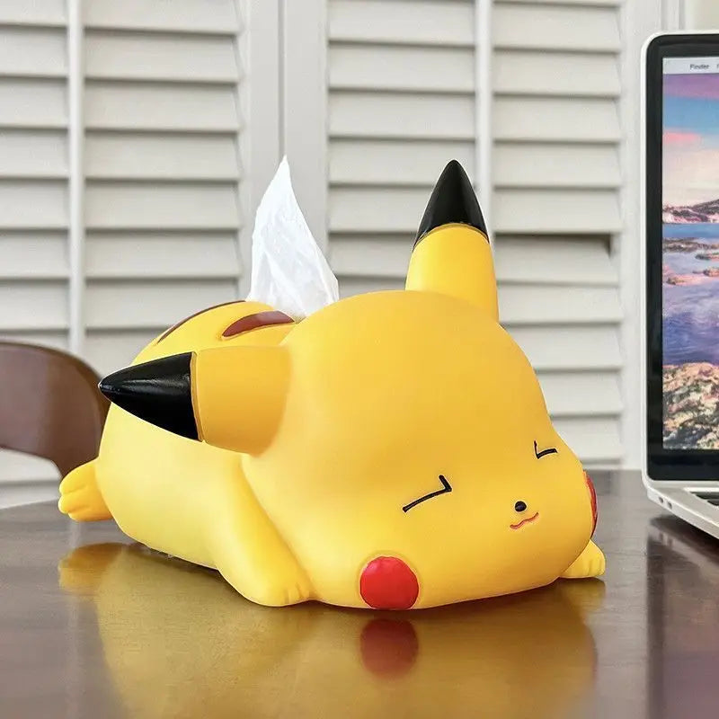 Pikachu Car Cute Desktop Creative Pikachu Tissue Box Ornament Pok é mon Paper Box Anime Peripheral Model