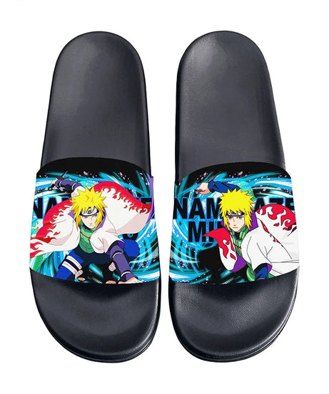 Anime Naruto Non-Slip Slippers Fashion Sasuke Design Cute Kawaii Home Sandals for Men And Women Ideal Holiday Gift