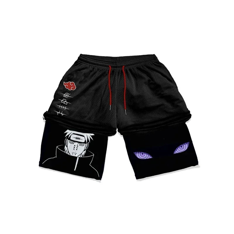 Anime Naruto Athletic Gym Shorts – Quick-Dry Workout & Running Shorts for Men 4