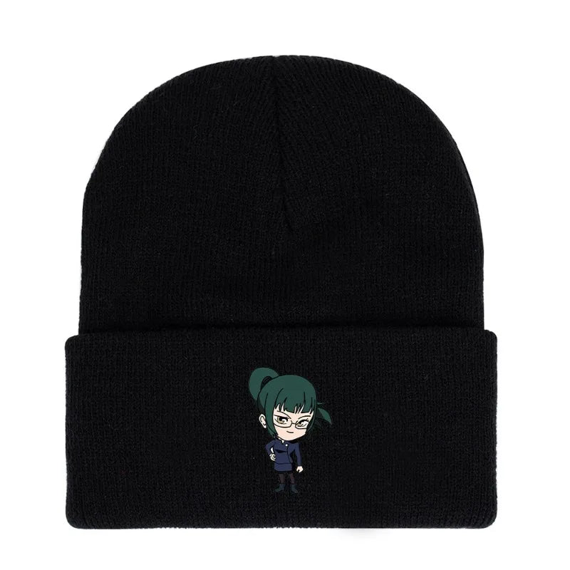 Anime Gojo Satoru Manga Kawaii Hat Autumn Winter Beanies Baggy Jujutsu Kaisen Anime Cat Men Women Knitted Hat