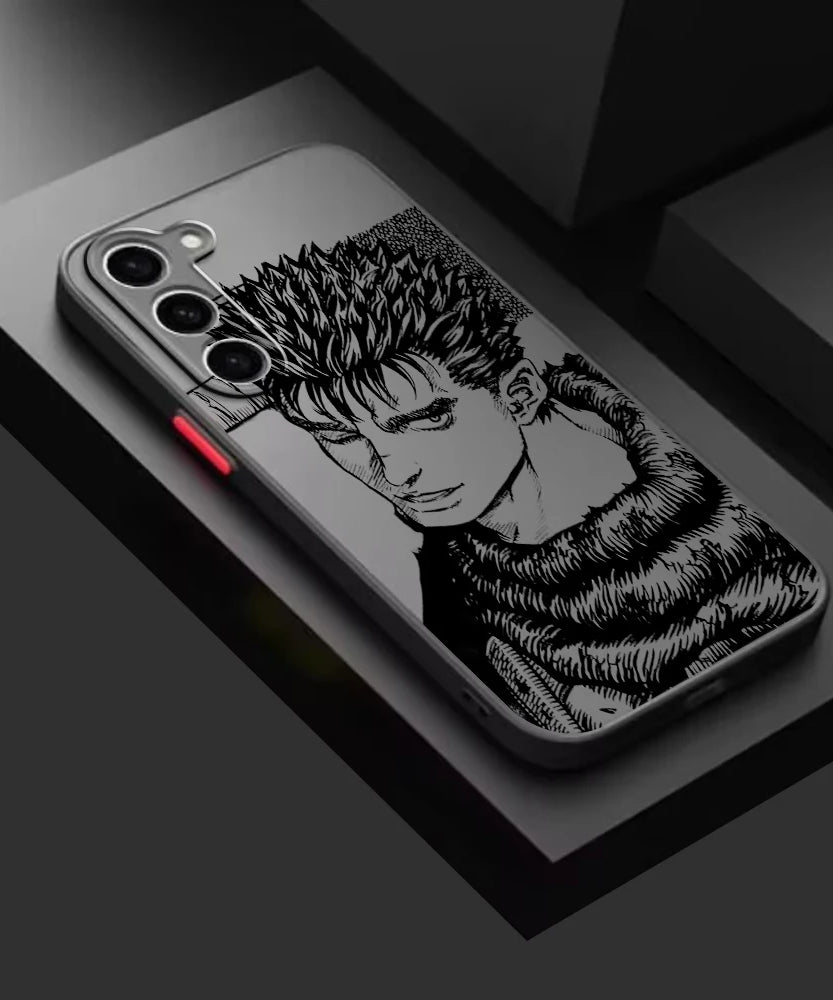 Berserk Anime Frosted Art Case – Samsung Galaxy S24–S8 Plus | Ultra | FE | 5G
