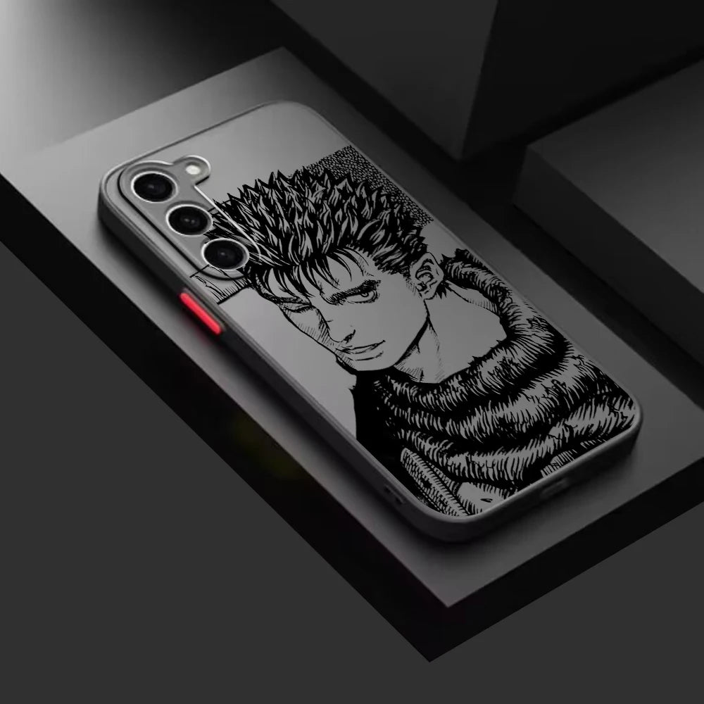 Berserk Anime Frosted Art Case – Samsung Galaxy S24–S8 Plus | Ultra | FE | 5G