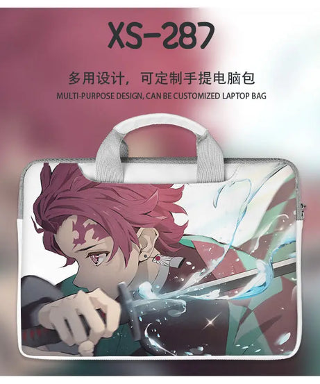 Demon Slayer Nezuko Tanjiro Notebook Laptop Bag Can Be Worn on One Shoulder As A Suitcase 12-16 Inches Anime Universal