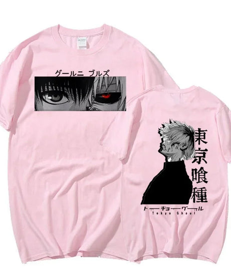 Anime Kaneki Ken T Shirt Men's Fashion Personality Printed Short Sleeve Summer Casual Loose Tee Top