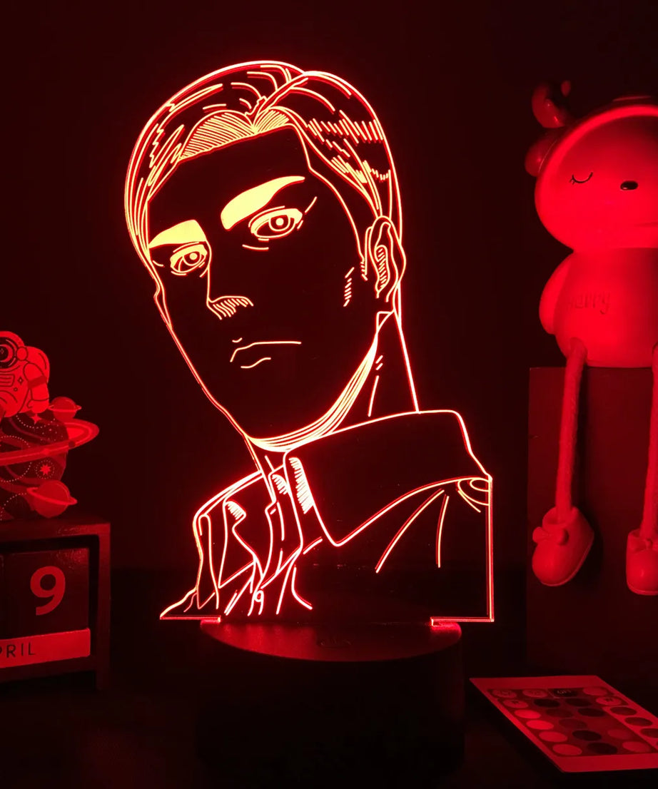 Anime 3D Lamp Attack on Titan Acrylic Luminous Stand Mikasa Ackerman Eren Yeager Action Figure For Kids Children Gifts