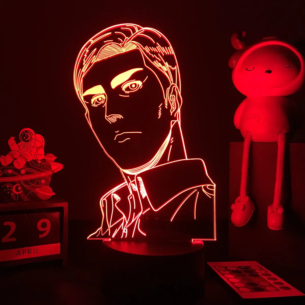 Anime 3D Lamp Attack on Titan Acrylic Luminous Stand Mikasa Ackerman Eren Yeager Action Figure For Kids Children Gifts