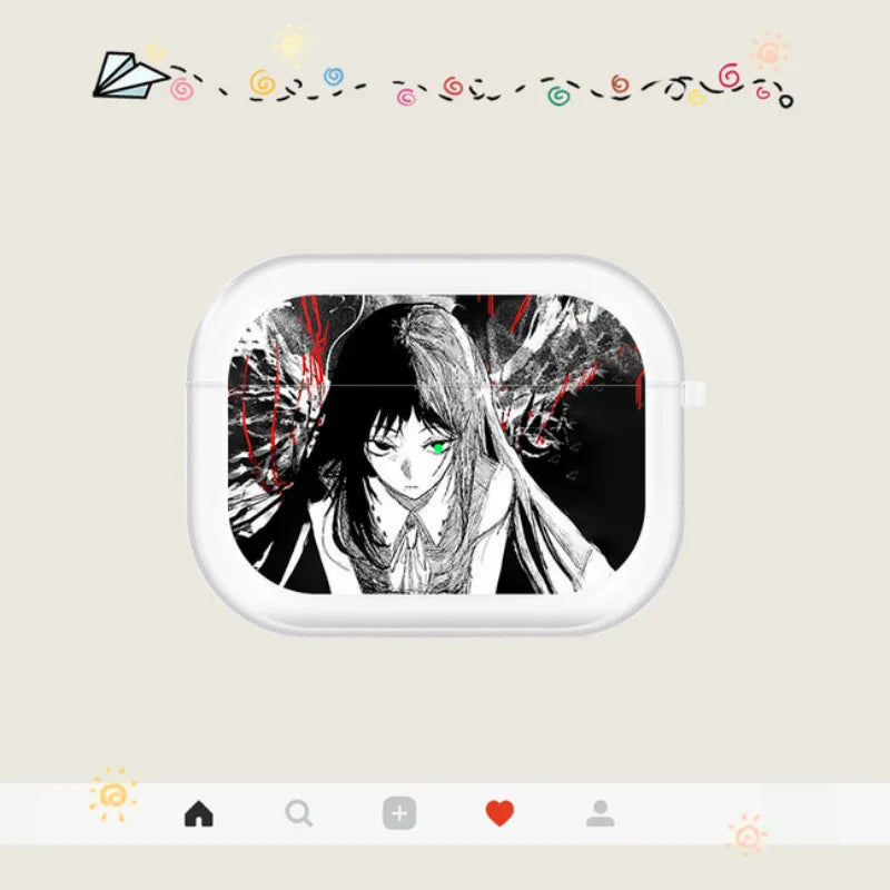 Transparent Bluetooth Earphone Case Anime Chainsaw Man for AirPods Pro2 4 3 Bluetooth Earphone Transparent Case Gifts