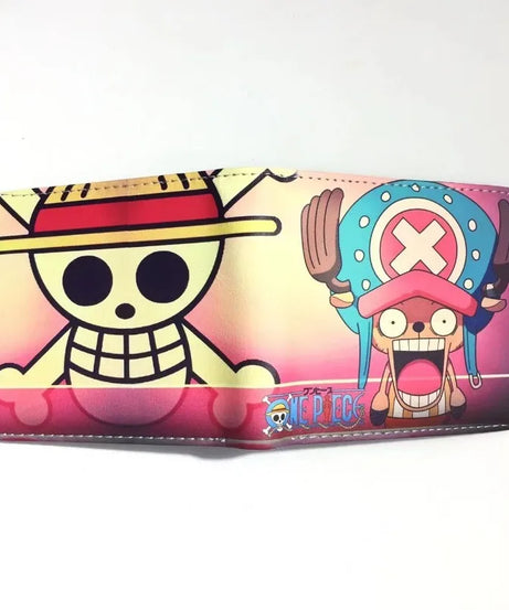 One Piece Anime PU Wallet Zoro Luffy Ace Character Wallet Foldable Portable Multi-Function Card Holder Coin Purse Birthday Gift