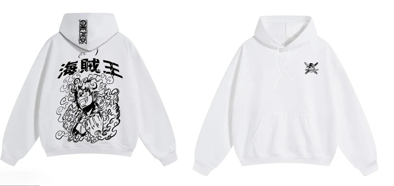 Unisex Anime One Piece Print Hoodie Sweatshirt Oversized Men's Clothing Autumn Casual Y2k Loose Cotton Women Long Sleeve Tops