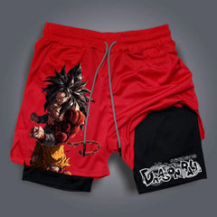 Dragon Ball 2-in-1 Gym Shorts — Graphic Print Sportswear