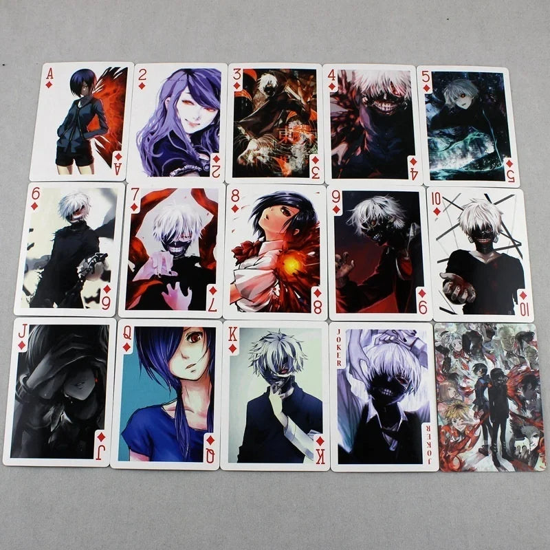 Anime Tokyo Ghoul Poker Cards Desk Playing Props Fans' Novelty Collection Accessories