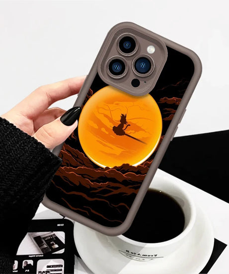 D-Dragon Ball Logo Japan Goku Eye Ladder For Apple iPhone 15 14 13 12 11 XS XR X Pro Max Plus Soft Phone Case