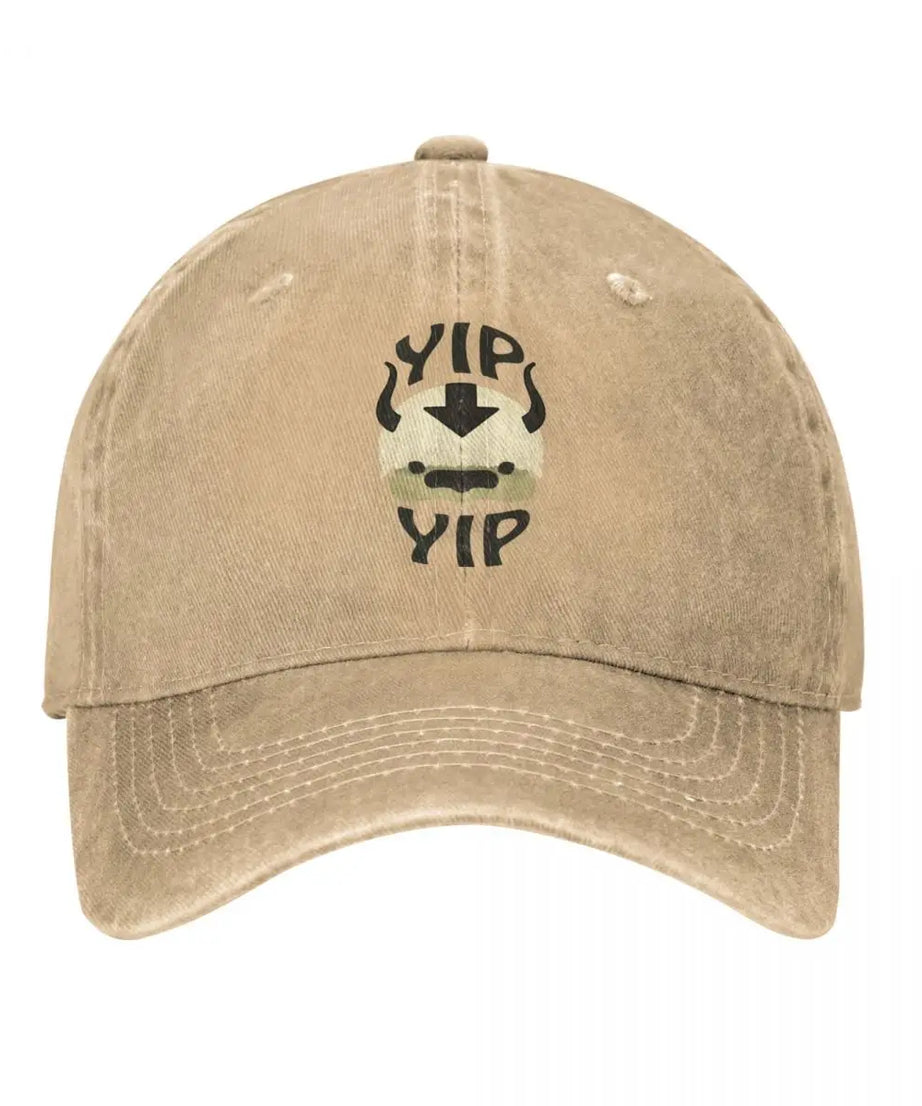 Vintage Yip Yip Appa The Last Airbender Baseball Caps Unisex Style Distressed Washed Snapback Hat Outdoor Gift Caps Hat