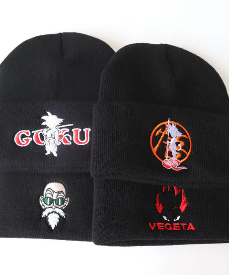 Anime Dragon Ball Women Men Knitted Warm Winter Hats for Women Men Solid Hip-hop Casual Cuffed Beanies Bonnet
