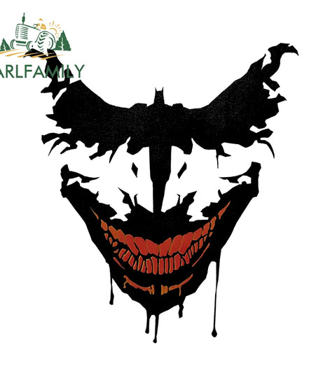 EARLFAMILY 13cm For Scary Devil Tooth Helmet Car Stickers RV JDM Motorcycle Decal Waterproof Camper Van Funny Car Accessories