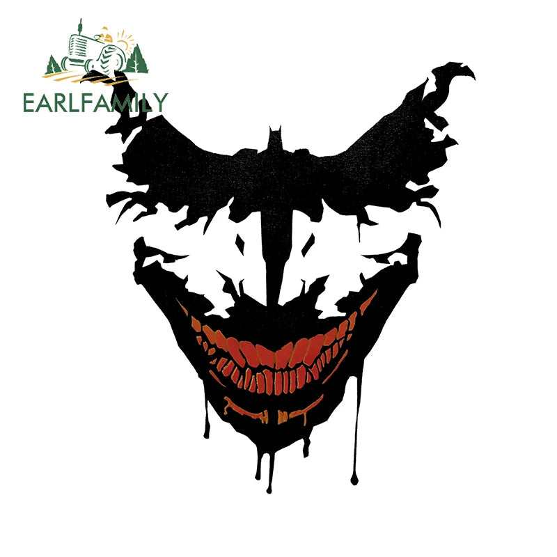 EARLFAMILY 13cm For Scary Devil Tooth Helmet Car Stickers RV JDM Motorcycle Decal Waterproof Camper Van Funny Car Accessories