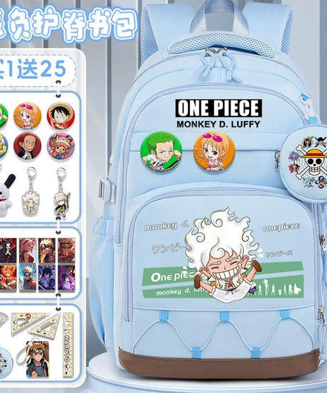 One Piece Luffy Backpack – Large Canvas School & Travel Bag