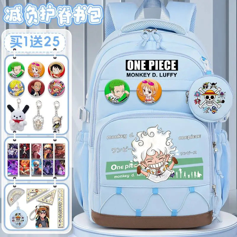 One Piece Luffy Backpack – Large Canvas School & Travel Bag