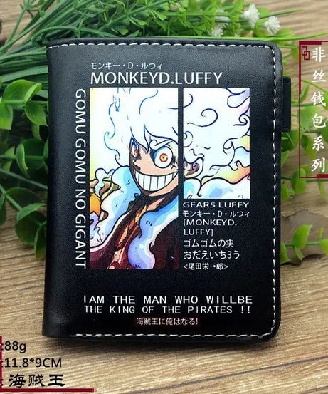 Anime One Piece Figure Wallet Luffy Purse Zoro Ace Bounty Order Skeleton Pattern Pu Kawaii Wallet Card Holder Purse