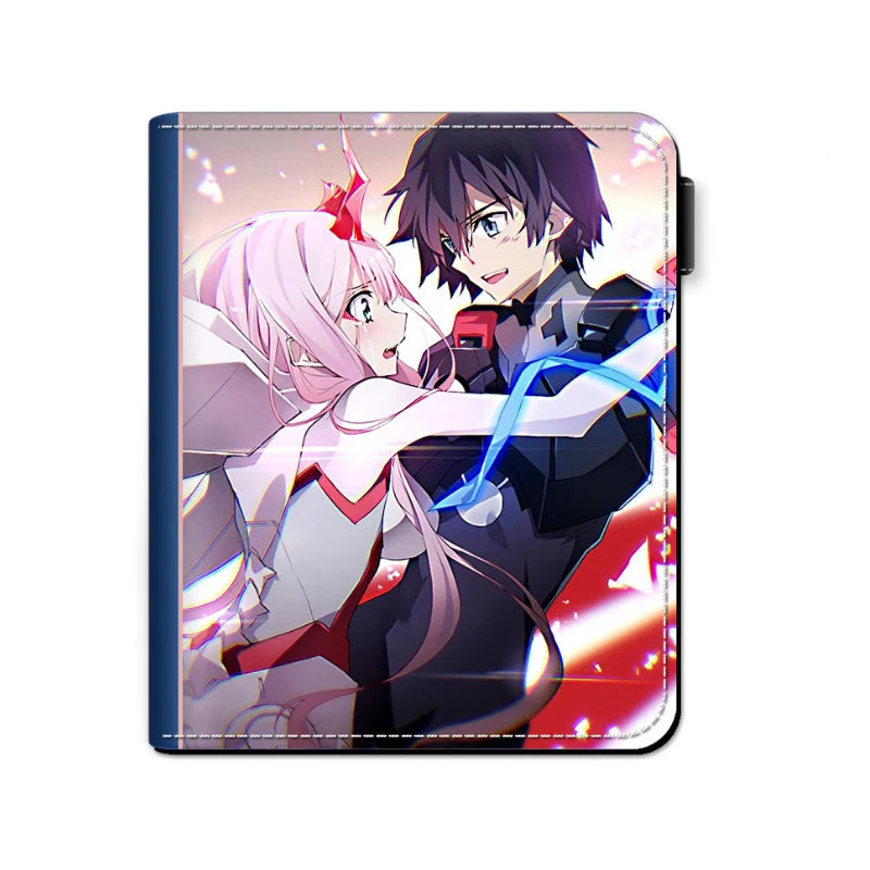 Darling in the FRANXX Cute Anime Purse with Coin Pocket Colorful Printing Short PU Wallet