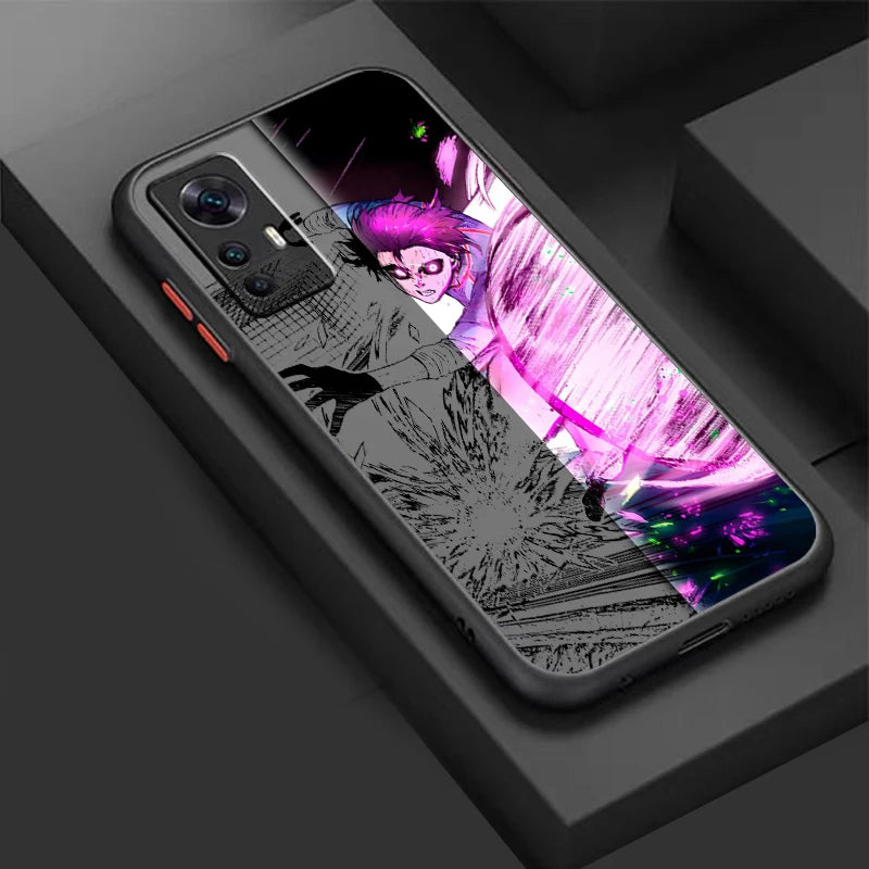 Blue Lock Frosted Anime Case – Cool Translucent Back Cover for Xiaomi Mi Series