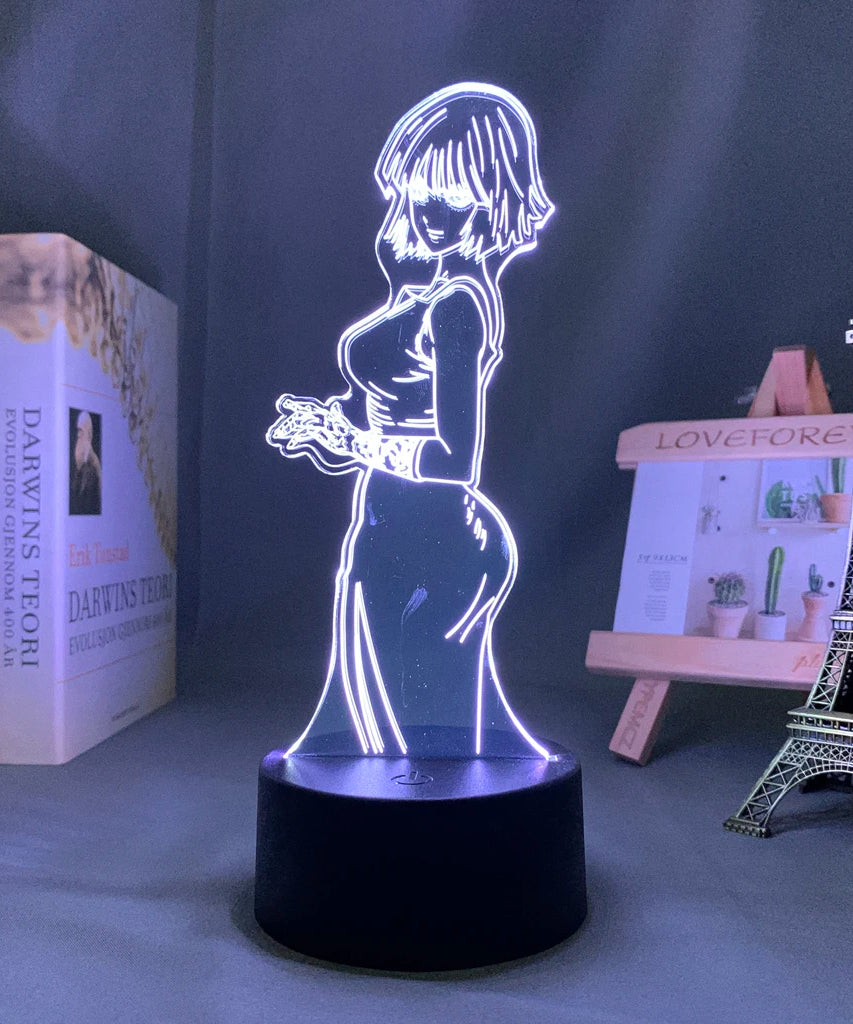 One Punch Man Saitama Figure Led Night Light Lamp for Home Decoration Nightlight Cool Manga Store Decor Ideas Table 3d Light