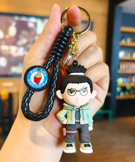 New Cute Japanese Anime Character Naruto 3D Keychain Couple Backpack Car Key Pendant Party Decoration Children's Gift