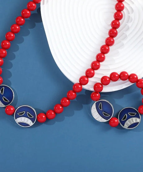 Hot Sales Cute One Piece Portgas D Ace Hats Belt Bracelet Necklace Kawaii Cosplay Props Role Play Accessories