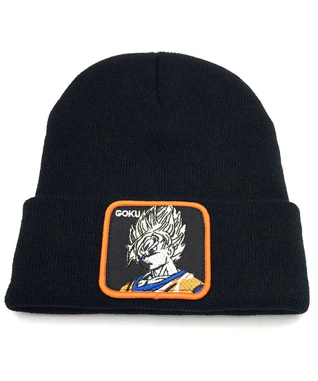 Autumn Winter Dragon Ball Knitted Cap Son Goku Vegeta  Warm Beanies Hat Adult Unisex Outdoor Embroidery Bonnet Christmas Gifts