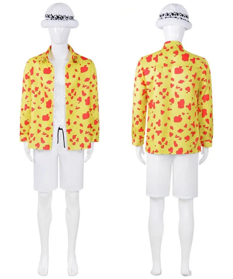 One Piece Film Red Trafalgar Law Cosplay Costume - Anime Shirt & Pants Set for Men, Halloween Party Cosplay Suit Holiday