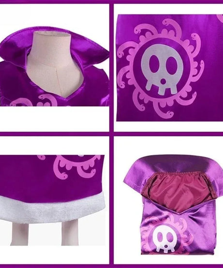 Boa Hancock Cosplay Costume Anime Kimono Purple Dress Cheongsam Cloak Women Halloween Fancy Dress Cheongsam Uniform Suits
