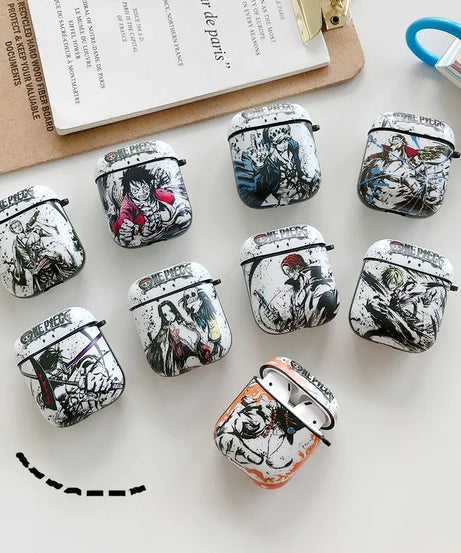 Anime Cartoon One Piece Bluetooth Earphone Case For Apple AirPods 1 2 3 Pro Headphone Headset Wireless Protection Cover Funda