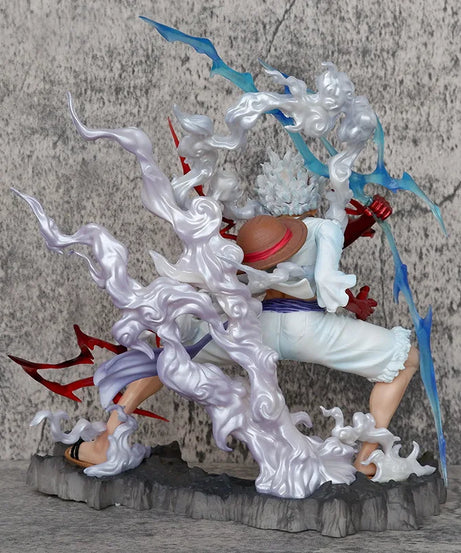 25cm One Piece Raiden Five Gear Nica Lightning Luffy Action Figure Model Statue Doll Toys Collection Decoration Model Toys Gift