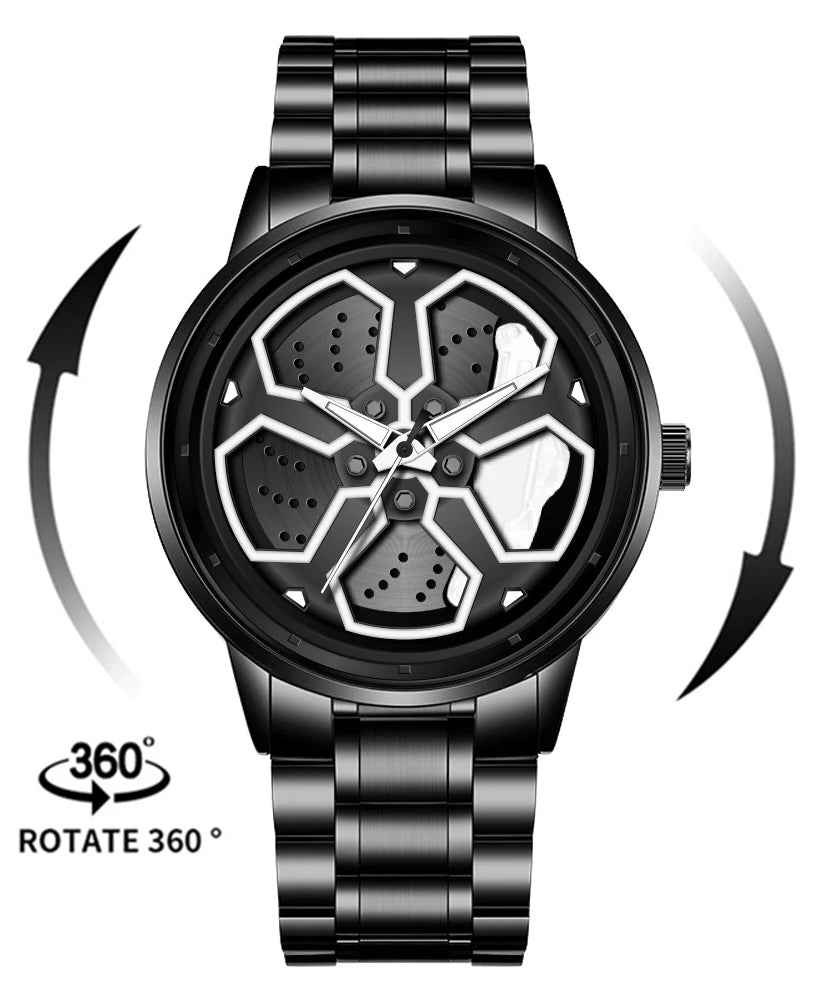 Naruto Anime - Sharingan Rotary Dial Watch – 3D Anime Quartz Waterproof Men’s Luxury Watch