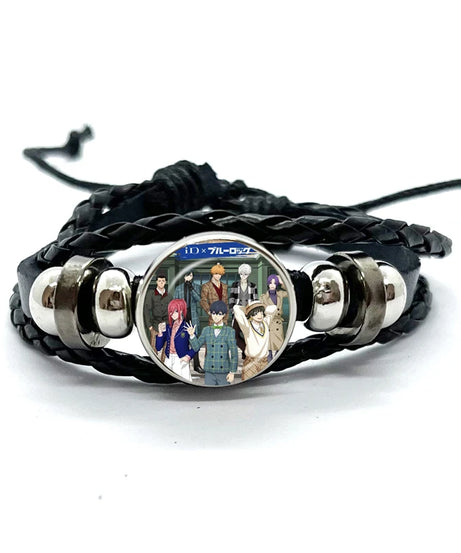 Anime Blue Lock Isagi Yoichi Chigiri Bachira Leather Bracelet Cosplay Unisex Adjustable Punk Wristband Jewelry Props