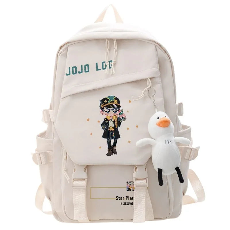 JoJo's Bizarre Adventure Anime Backpack Student School Bag Bookbag Laptop Travel Rucksack Outdoor Boy Girl Gifts
