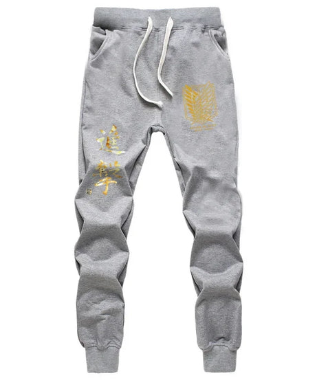 New Fashion Anime Attack on Titan Sports Sweat Breathable Pants Students Men Women Print Cotton Straight Pants Jogging Long Pant