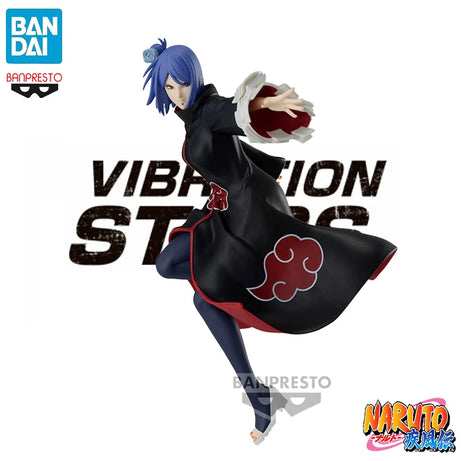 Original Naruto Shippuden VIBRATION STARS Akatsuki Konan PVC Anime Action Figures Model Collection Toy