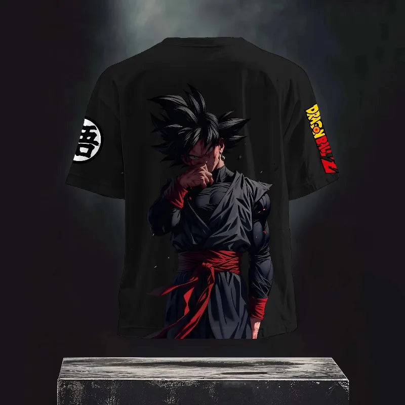 Summer New Dragon Ball Animation T-shirt Men's and Women's Harajuku Loose Casual Children's Parent-child Short-sleeved Top