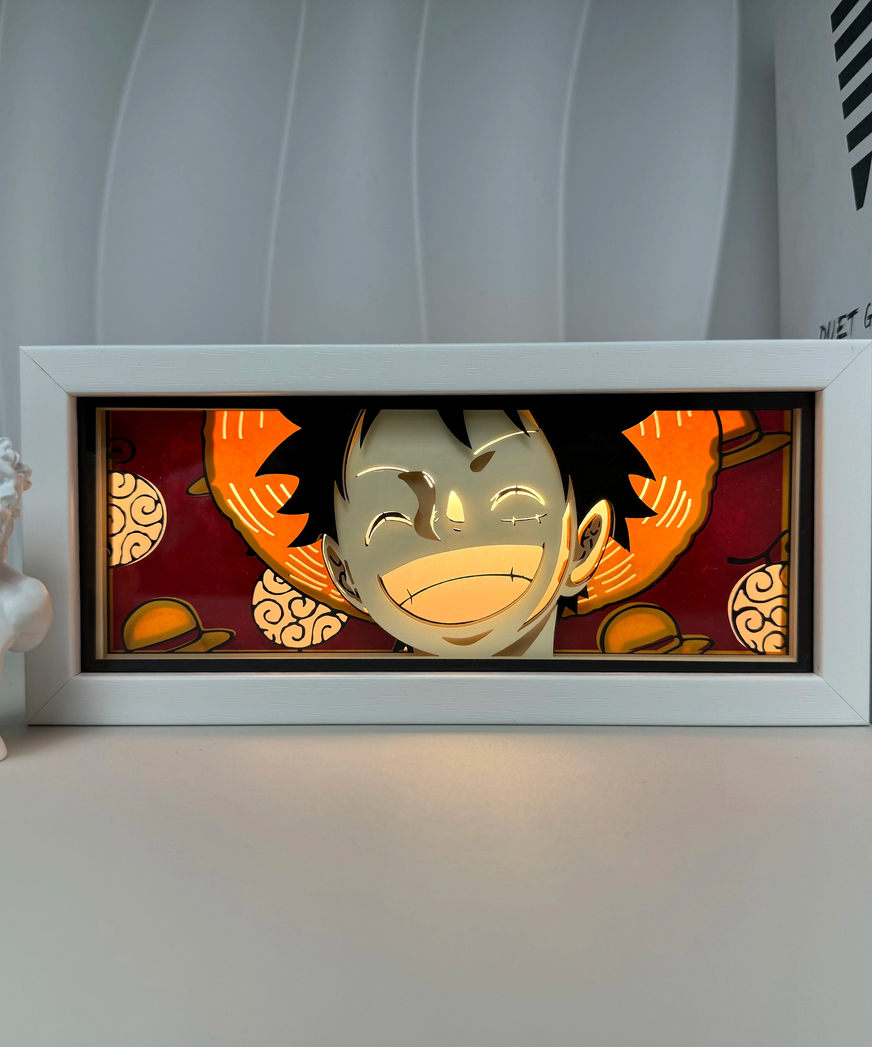 Anime  series paper-cut light room bedroom night light atmosphere light remote control colorful light box