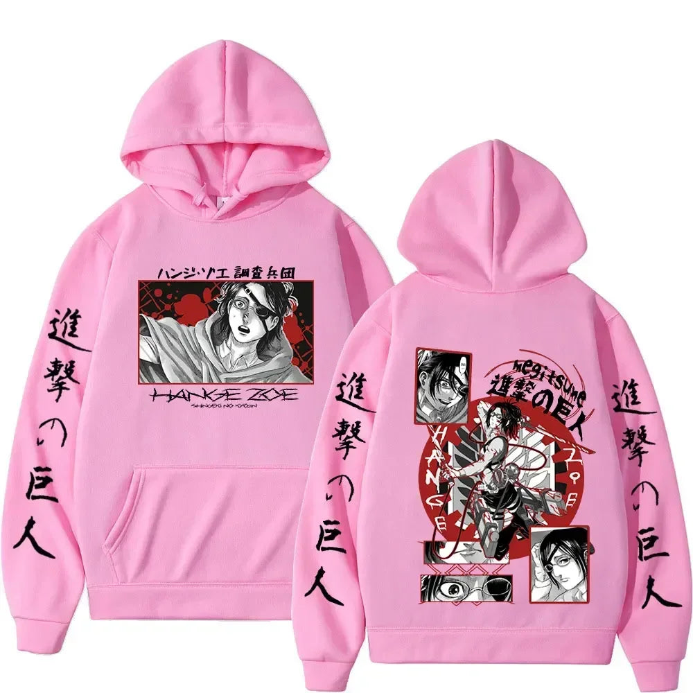 Attack on Titan Hange Zoe Graphic Hoodie Unisex Oversized Harajuku Sweatshirt 2