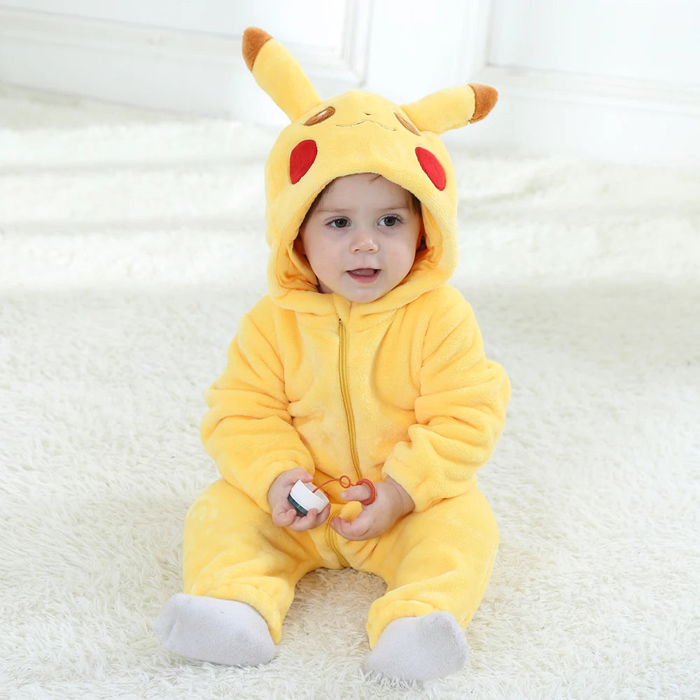Pokémon Pikachu & Snorlax Baby Onesie – Cute Hooded Cosplay Jumpsuit for Babies & Toddlers (0–3 Years) 6