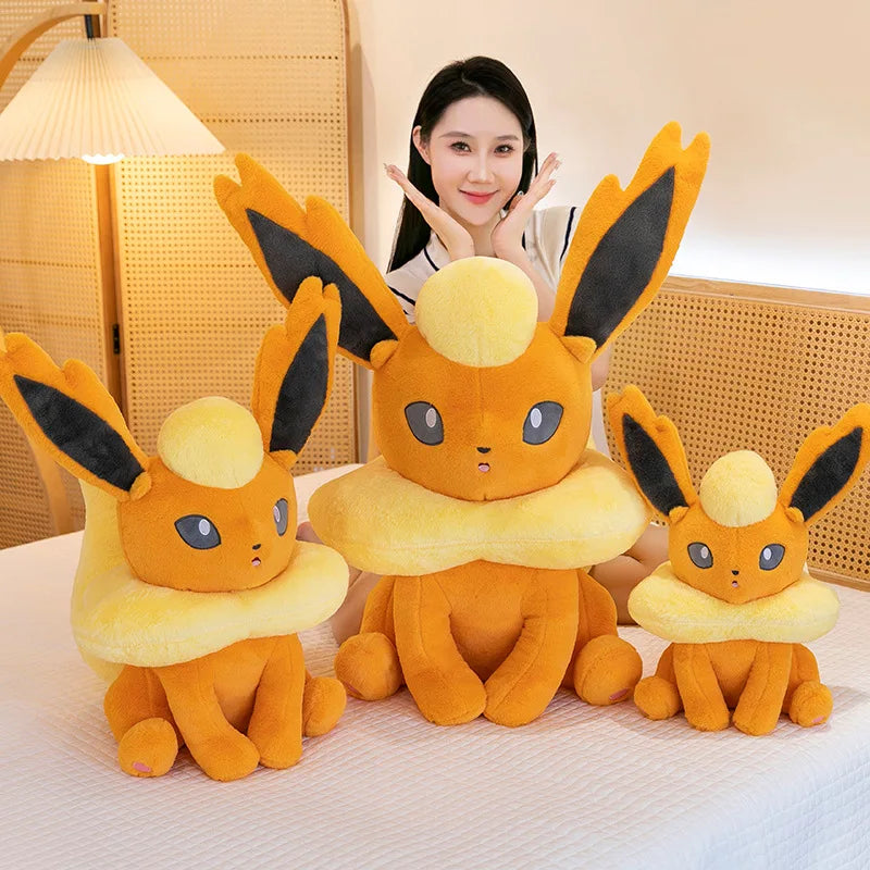 45/80cm Flareon Pokemon Plush Toys Large Anime Doll Cute Pillow Giant Pokémon Plushie Stuffed Gift for Kids Christmas