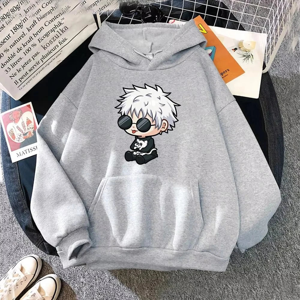 Anime Jujutsu Kaisen Gojo Satoru Cute Chibi Hoodie – Unisex Oversized Graphic Sweatshirt 6