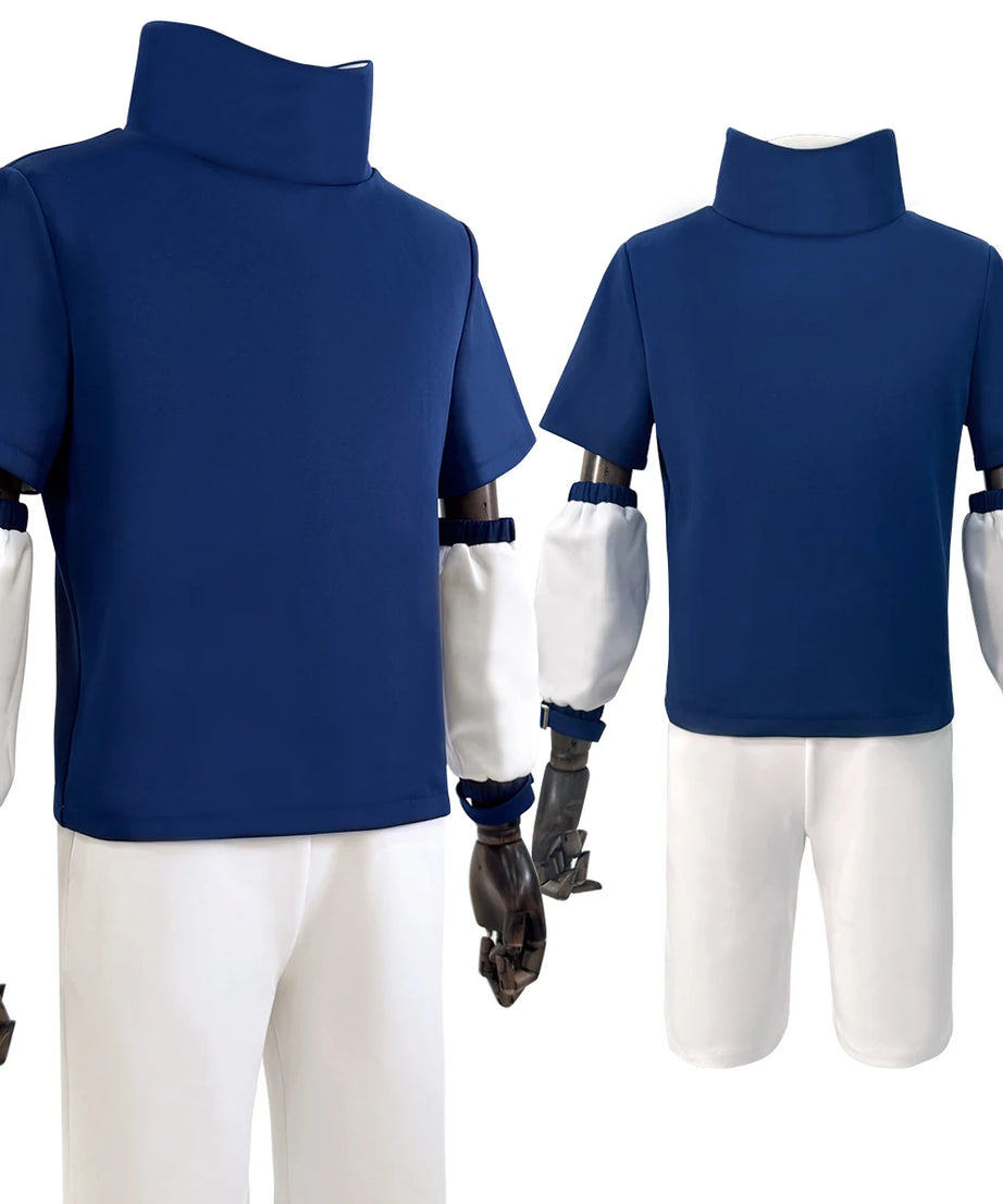 Sasuke Uchiha Cosplay Outfit – Adult Naruto Costume Set (Top & Shorts)