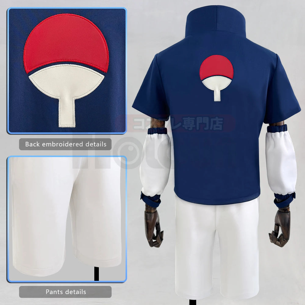 Naruto Sasuke Cosplay Costume — Top & Shorts Set 4