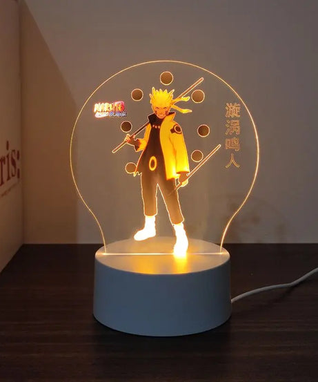 New Animation Naruto anime peripheral light-up stand night light Naruto Sasuke Uchiha Itachi Gaara Kakashi Tsunade holiday gift