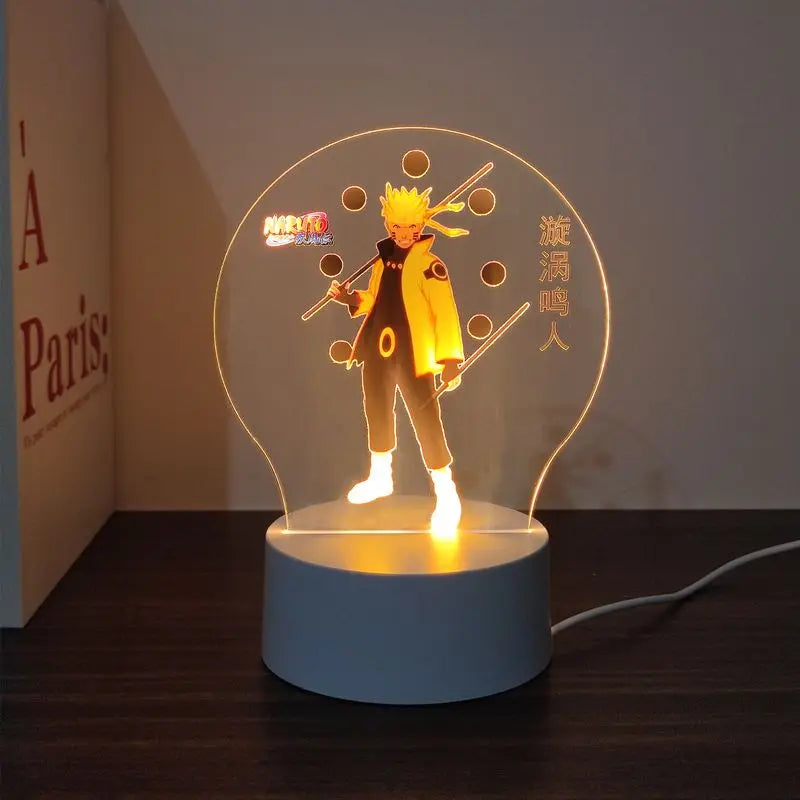 New Animation Naruto anime peripheral light-up stand night light Naruto Sasuke Uchiha Itachi Gaara Kakashi Tsunade holiday gift