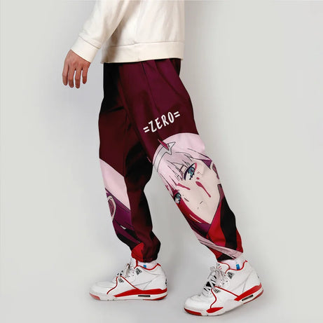 Japanese Anime Zero Two 3D Pants Jogging Casual Men Women Sweatpants Cosplay clothing Long Sport Trousers