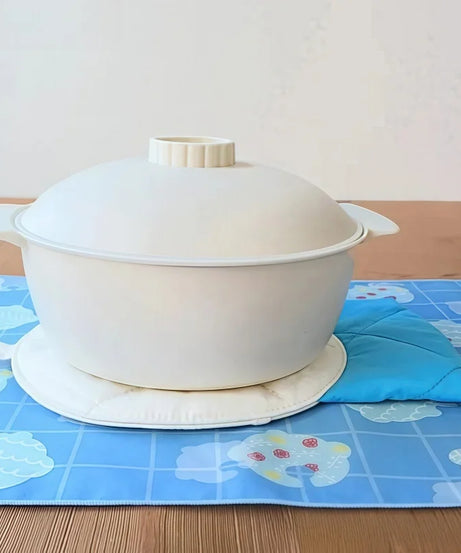 Cute Doraemon Microwave Gloves & Bowl Mat – Heat-Resistant Cartoon Kitchen Set